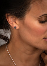 Boucles d'oreille ShikShok Bourgeon, fini oxydé